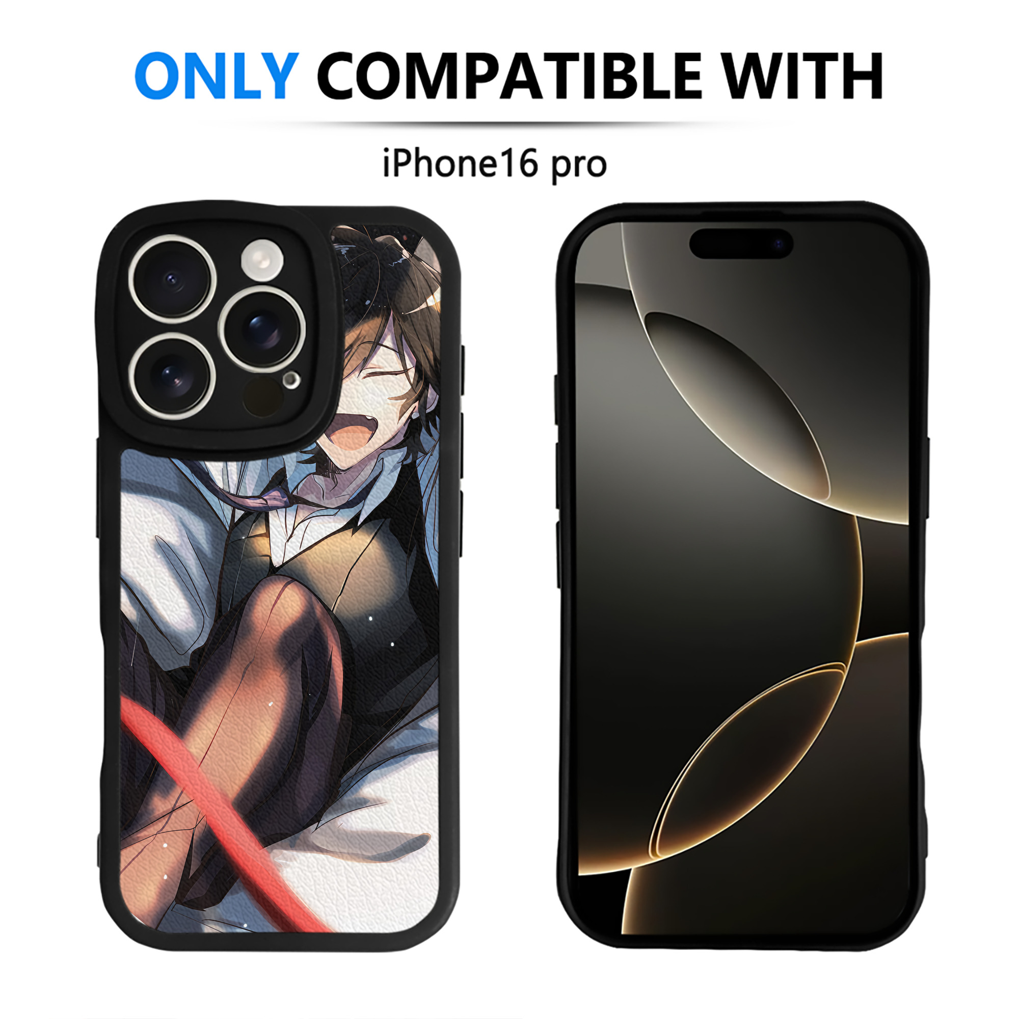 （画像用） 文豪ストレイドッグス Bungo Stray Dogs 【iPhone 16シリーズ対応】シリコンスマホケース（レザー調） 材質：シリコン